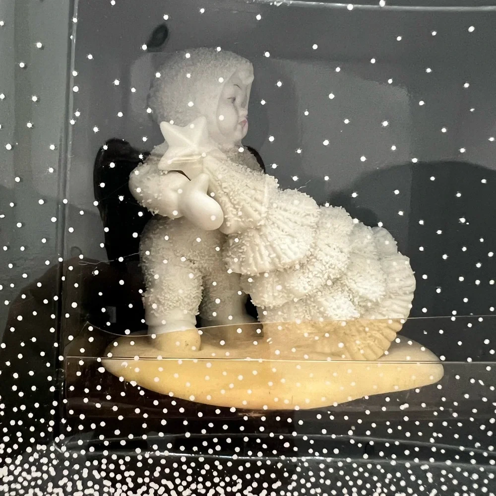 Vtg Dept 56 Snowbabies I'll Put Up The‎ Tree Figurine in Original Box 6800-4